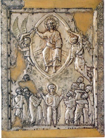 Coperta d'Evangelario, fine del XII secolo, argento sbalzato